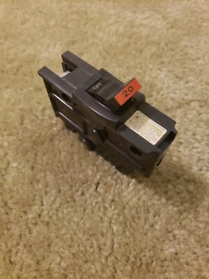 FPE Federal Pacific 1-Pole 20A  Type NC Breaker Stab Lok HACR Full Size 1-Inch - Image 1 of 3