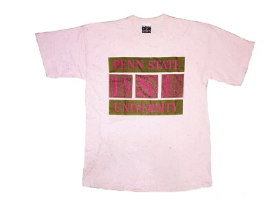 Vintage SIGNAL SPORT Penn State University PSU nittany lions PINK SHIRT USED XL - Image 1 of 4