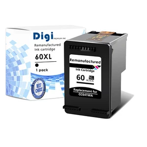 Cartucho de tinta negro 60XL CH641W para HP PhotoSmart C4680 C4799 Deskjet F2430 2483 - Imagen 1 de 8