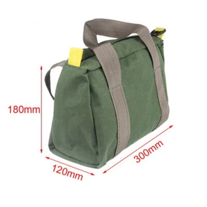 Canvas Washable Zipper Bag Hand Tool Pouch Tote Bag Organizer Storage 12-16" USA - Picture 1 of 18