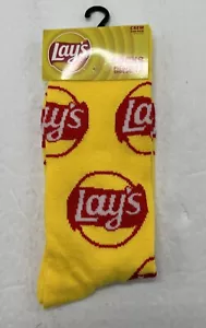 Lays Kartoffelchips Socken lustig Humor gelb Crew Herren Größe 6-12 Odd Sox Spaß Essen - Bild 1 von 5