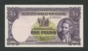 NEW ZEALAND £1 note 1940 / 1954 Cook Krause 159a EF World Paper Money - Picture 1 of 4