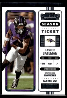 2022 Panini Contenders Rashod Bateman Baltimore Ravens - Image 1 of 2
