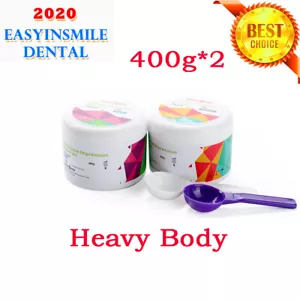 Dental Impression Material Putty Silicone Heavy Body 2*400G Base Catalyst VPS - Picture 1 of 12