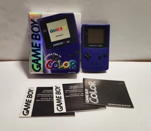Grape Purple Nintendo Game Boy Color CGB-001 with Original Foil Box TESTED - Picture 1 of 11