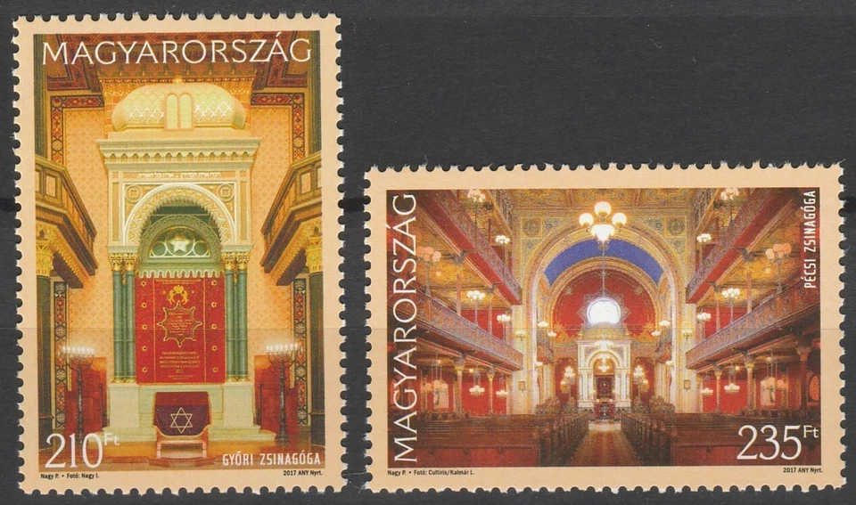 Hungary 2017 Synagogues In Hungary 2 MNH stamps - Image 1 of 1