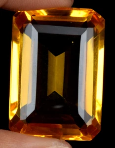 AAA+ LARGE YELLOW CITRINE 182.25 CT. EMERALD CUT LOOSE GEMSTONE GIFTS FOR WOMEN - Picture 1 of 6