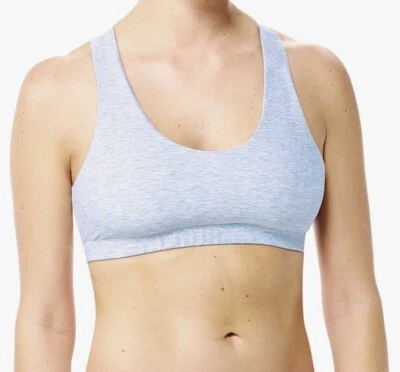 NWT COMMANDO Racerback Sport Bra Wireless Cotton Bralette Sz M/L Heathered Cloud - Image 1 of 4