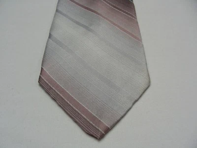 MARQUIS - 灰色棕色蓝色条纹 - 复古 - 领带! — 第 1/4 张图片