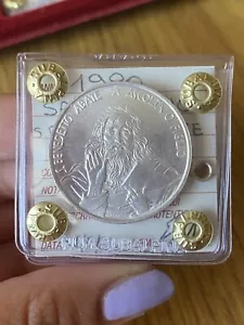 República San Marino 1000 Liras S.Benedicto Abt 1980 Plata Sellada - FDC - Imagen 1 de 3