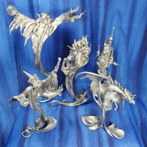 The Magic Mist Pewter Set Wizards Dragon Castle Unicorn James Lane Casey *NEW* - Picture 1 of 19