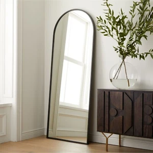 NEW West Elm Full Length Arched Black Framed Boho Floor / Wall Mirror 65" x 24" - Picture 1 of 11