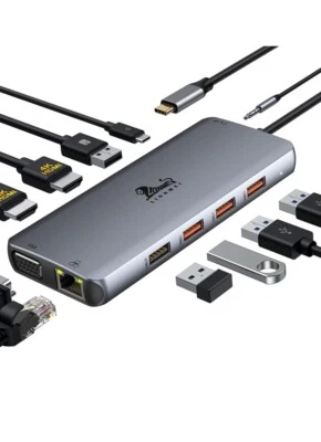 Lionwei USB-C HUB Docking Station 11 in 1 LIUC3310 Brand New A4 - Image 1 of 4