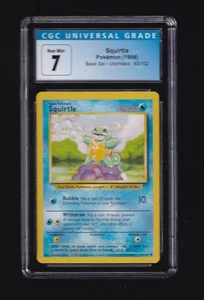1999 Pokemon Squirtle 63/102 CGC 7 Near Mint - Picture 1 of 2