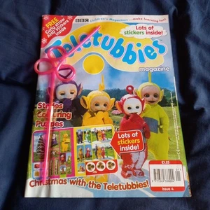 HIGHLY COLLECTABLE, 1997 TELETUBBIES MAGAZINE WITH GIFT AND STICKERS, ISSUE 4 - Foto 1 di 14
