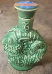 Vintage 1970 Rare Antique Zodiac Cancer/Capricorn Whiskey Decanter 10" Empty - Picture 1 of 3