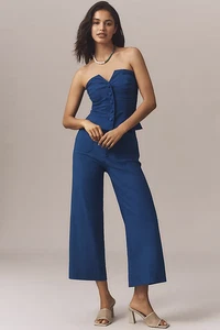 Neu Anthropologie Maeve The Colette magischer Stoff bauchfreies weites Bein Hose-Top Set S - Bild 1 von 8