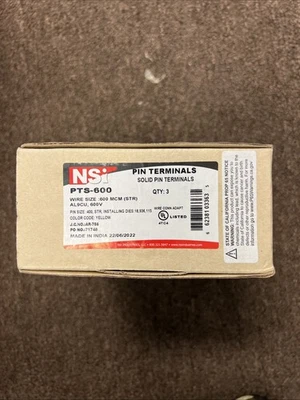 Pin Terminal - NSI PTS-600 Yellow Die 600 MCM CD23-2CR AL9CU Brand New - Image 1 of 2