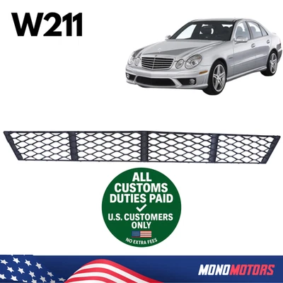 FRONT CENTER BUMPER GRILLE FOR MERCEDES W211 2007-2009 OEM 2118850122 - Image 1 of 4