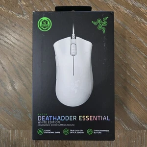 Razer DeathAdder Essential White Edition Ergonomic Wired Gaming Mouse NEW Sealed - Picture 1 of 7