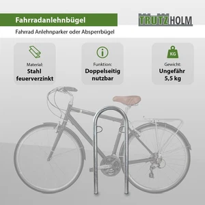 Fahrrad Anlehnbügel Fahrradständer Fahrradbügel 111,5x40cm Baumschutzbügel - Bild 1 von 6