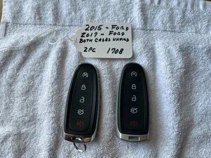 Remote Key Fobs 2 PC 2015 and 2017 Ford Cases unmarked #1708 - Picture 1 of 2