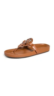 Tory Burch Women's Miller Cloud Sandals, Bourbon Miele, Tan, 9.5 Medium US - Image 1 of 4