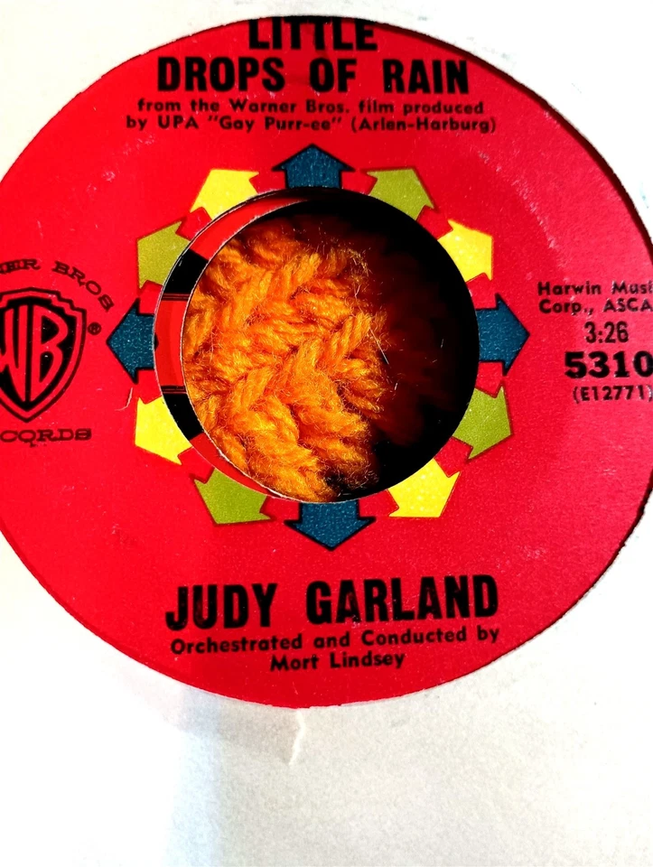 Judy Garland, Little Drops of Rain ~ 1962 Warner Bros. 45 - Image 1 of 1