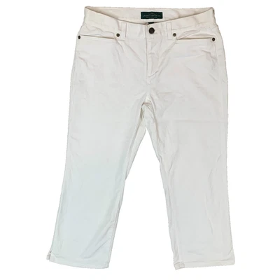 Lauren Ralph Lauren White Classic Midcalf Jeans Women's Size UK 8 30W - Image 1 of 4
