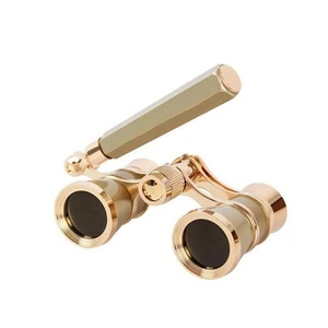 (Gold)Mini Metal Binoculars 3x25 Lightweight Binocular For Adults Kids SLK - Picture 1 of 12