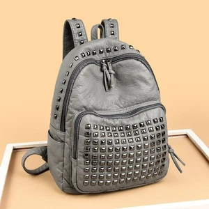 Luxury Design Rivets Backpacks Large Capacity Punk Backpacks Unisex - Picture 1 of 16