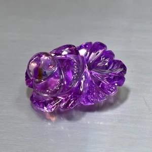 26.40Ct Fancy Carving Cut_ Phenomenal Natural Purple Amethyst _ Brazil - Picture 1 of 2