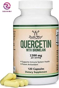 Quercetin mit Bromelain - 120 Stück (1.200 mg Portionen) Immun Gesundheit Kapseln  - Bild 1 von 3