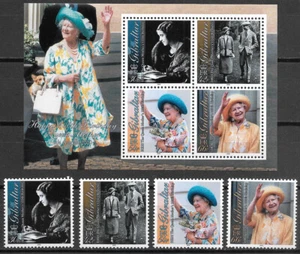 GIBRALTAR - 2000 MNH "Queen Mother's 100th Birthday" Souvenir Sheet & Set ! - Picture 1 of 1
