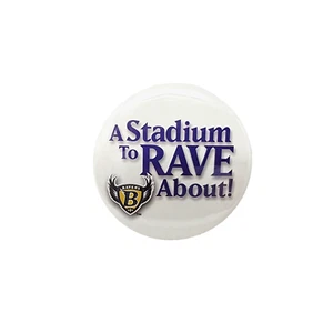 Baltimore Ravens NFL Stadium to Rave About Vintage Logo Button Pin - Picture 1 of 4