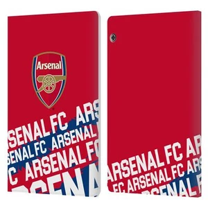 ARSENAL FC CREST AND GUNNERS LOGO LEATHER BOOK CASE FOR HUAWEI XIAOMI TABLET - Picture 1 of 7