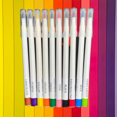 NITAAR SUGARCRAFT EDIBLE PEN FOOD COLOUR PENS EASY CAKE ART WRITING DRAW ICING