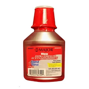MAJOR MAPAP ES ADULT LIQUID ACETAMINOPHEN-500 MG/15 ML Red 237 ML UPC 3090458470 - Picture 1 of 1