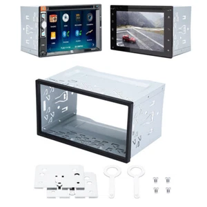 Universal Double 2 Din Car Stereo Radio DVD Player Dash Frame Mounting Tool Kit - Picture 1 of 21