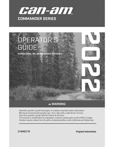 Manual del propietario Can Am Book Guide 2022 Commander XT 1000R - Imagen 1 de 11