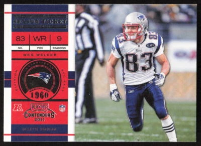 2011 Playoff Contenders #10 Wes Welker New England Patriots - Image 1 of 2