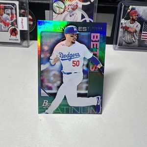 Mookie Betts 2020 Bowman Platinum Chartreuse Parallel #1 /299 LA Dodgers