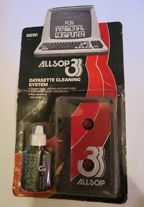 ALLSOP 3 Datasette Cleaning System NOS Unopened VINTAGE Cassette Tape No. 10010 - Picture 1 of 6