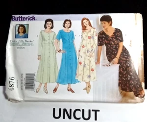 BUTTERICK Delta Burke Vtg Pattern 4876 Womens Plus 26W-30W Button Front Dress UC - Picture 1 of 8