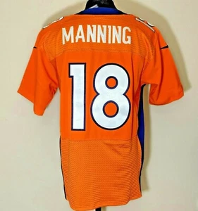 Maglietta Nike Denver Broncos Peyton Manning TAGLIA 44 cucita Home On Field NFL 18 - Foto 1 di 8