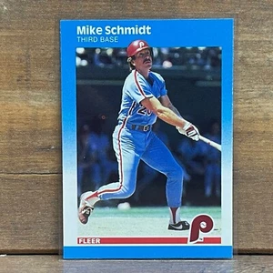 Carta Baseball Fleer 1987 #187 Mike Schmidt Philadelphia Phillies - Foto 1 di 2