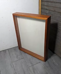 Vintage Wall Hanging Wood & Glass Framed Curio Display Case Shadow Box C24 - Picture 1 of 19