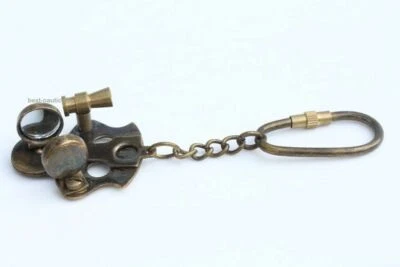 Llavero náutico vintage de latón macizo sextante y acabado de latón antiguo Foto 1 de 4