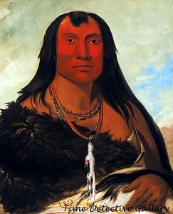 Chah-ee-chopes, Four Wolves, A Crow Indian Chief - 1832- George Catlin Art Print - Picture 1 of 1