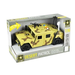 US Army Desert Patrol Hummer Armored Vehicle with Sound Friction Powered - Picture 1 of 8